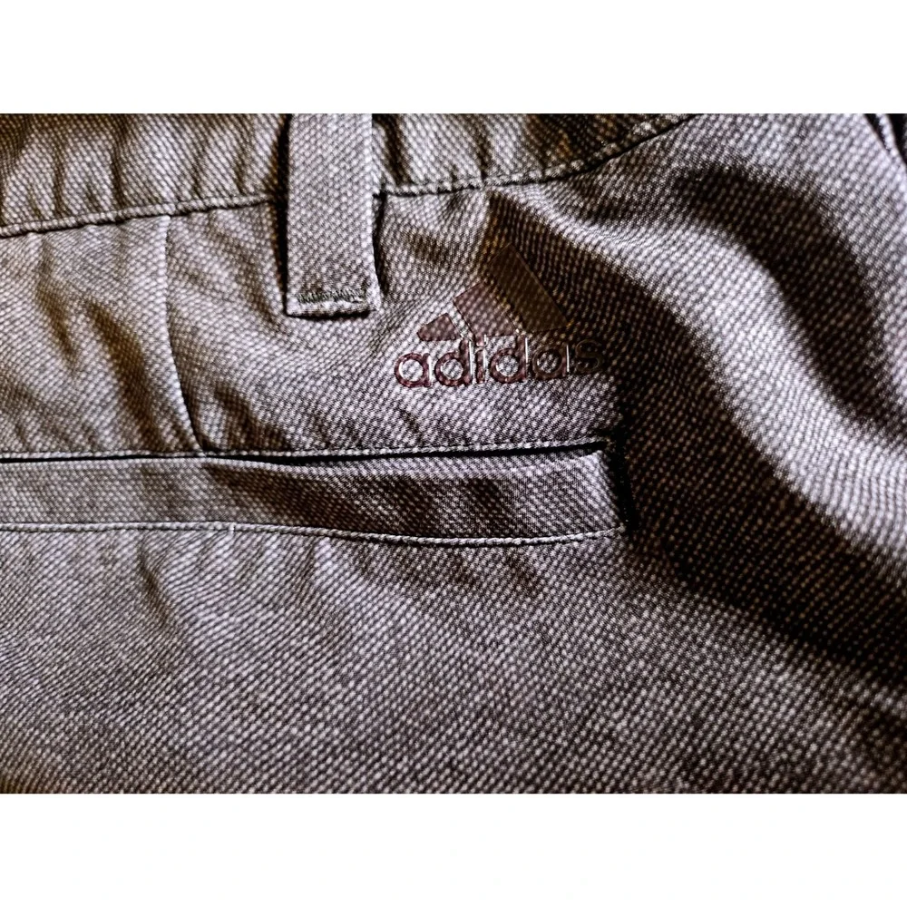 Adidas Golf Shorts Mens 34 Grey Heathered Stretch Performance Flat Front